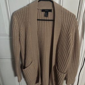 Brown cardigan sweater